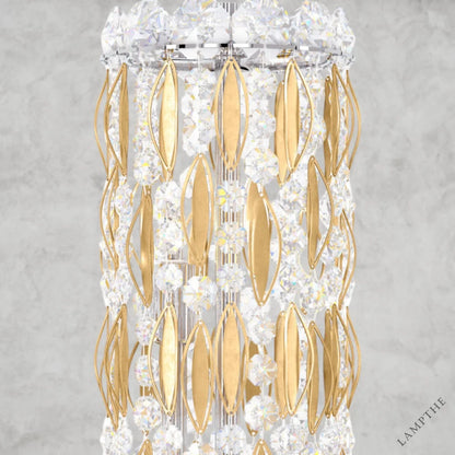 Brass / Clear Heritage Crystal Sarella 18 - Light Chandelier