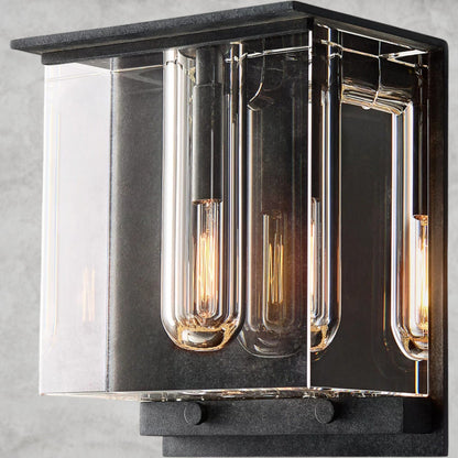 Zinc Savile Cube Sconce