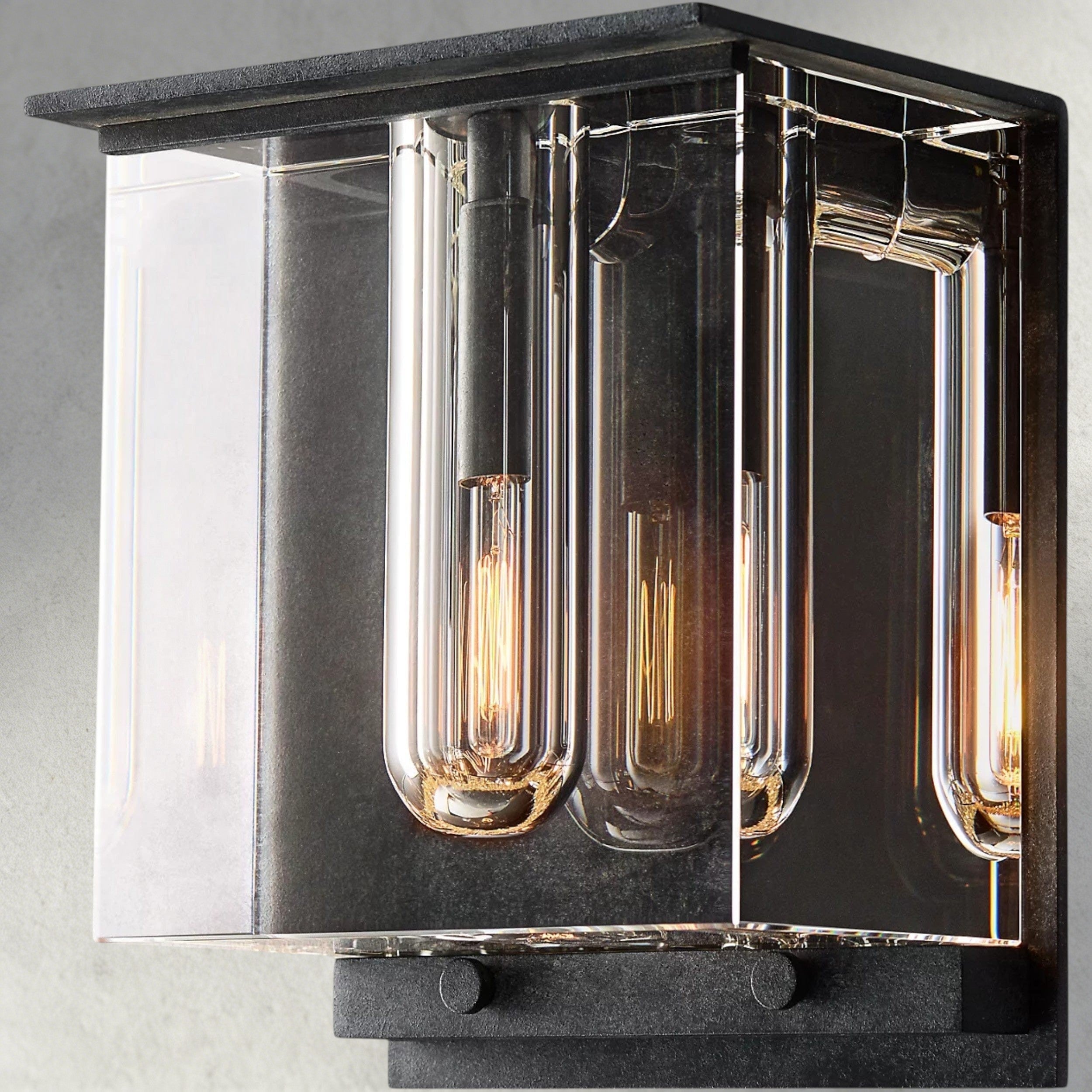 Zinc Savile Cube Sconce