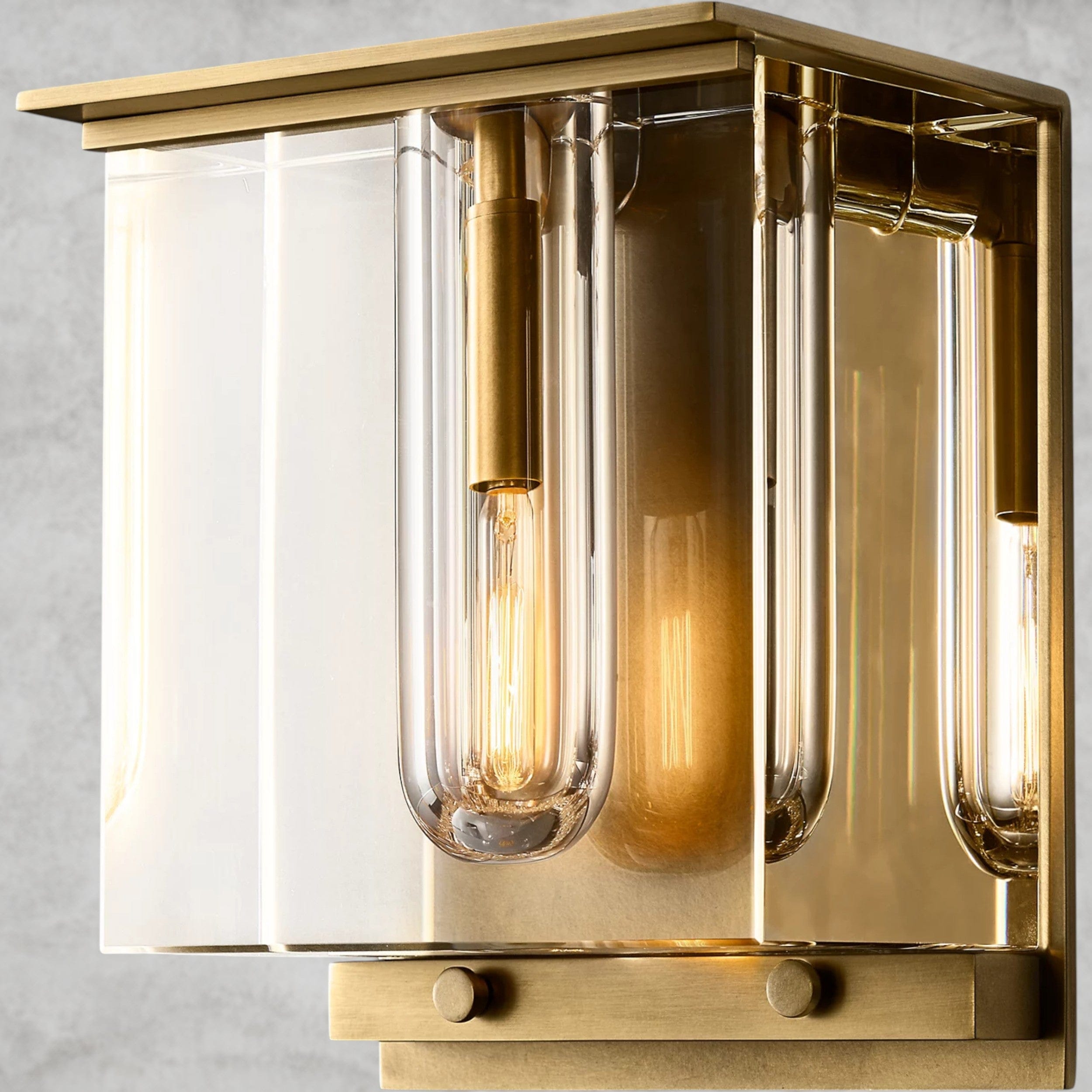 Brass Savile Cube Sconce