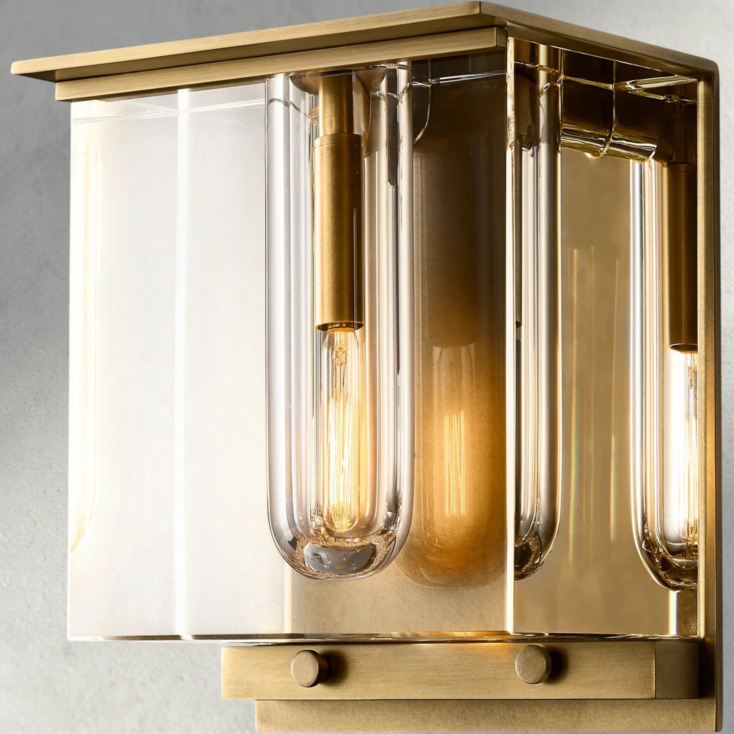 Brass Savile Cube Sconce