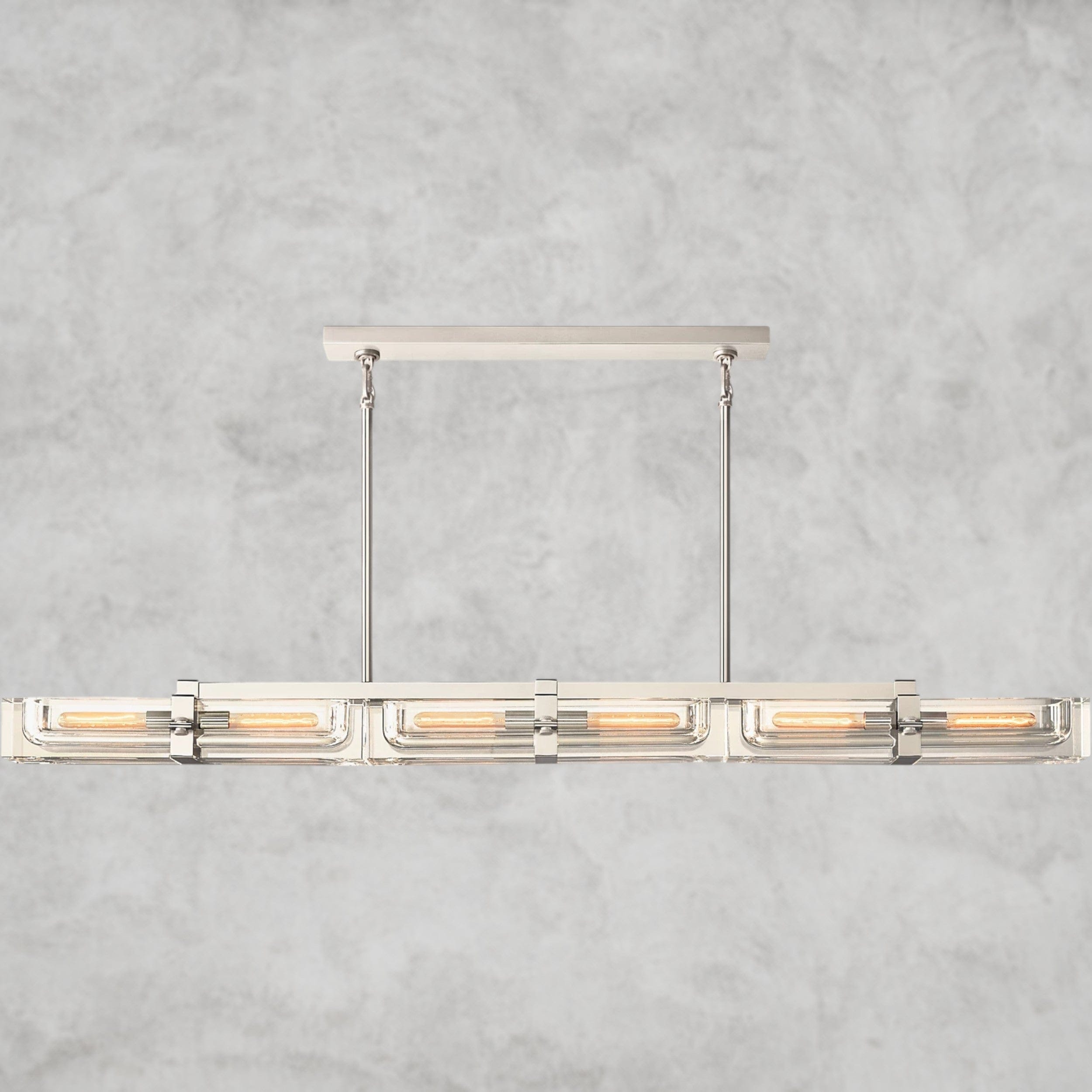 72" / Nickle Savile Linear Chandelier 24", 48", 72"