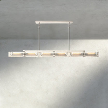 72" / Nickle Savile Linear Chandelier 24", 48", 72"