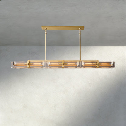 72" / Brass Savile Linear Chandelier 24", 48", 72"