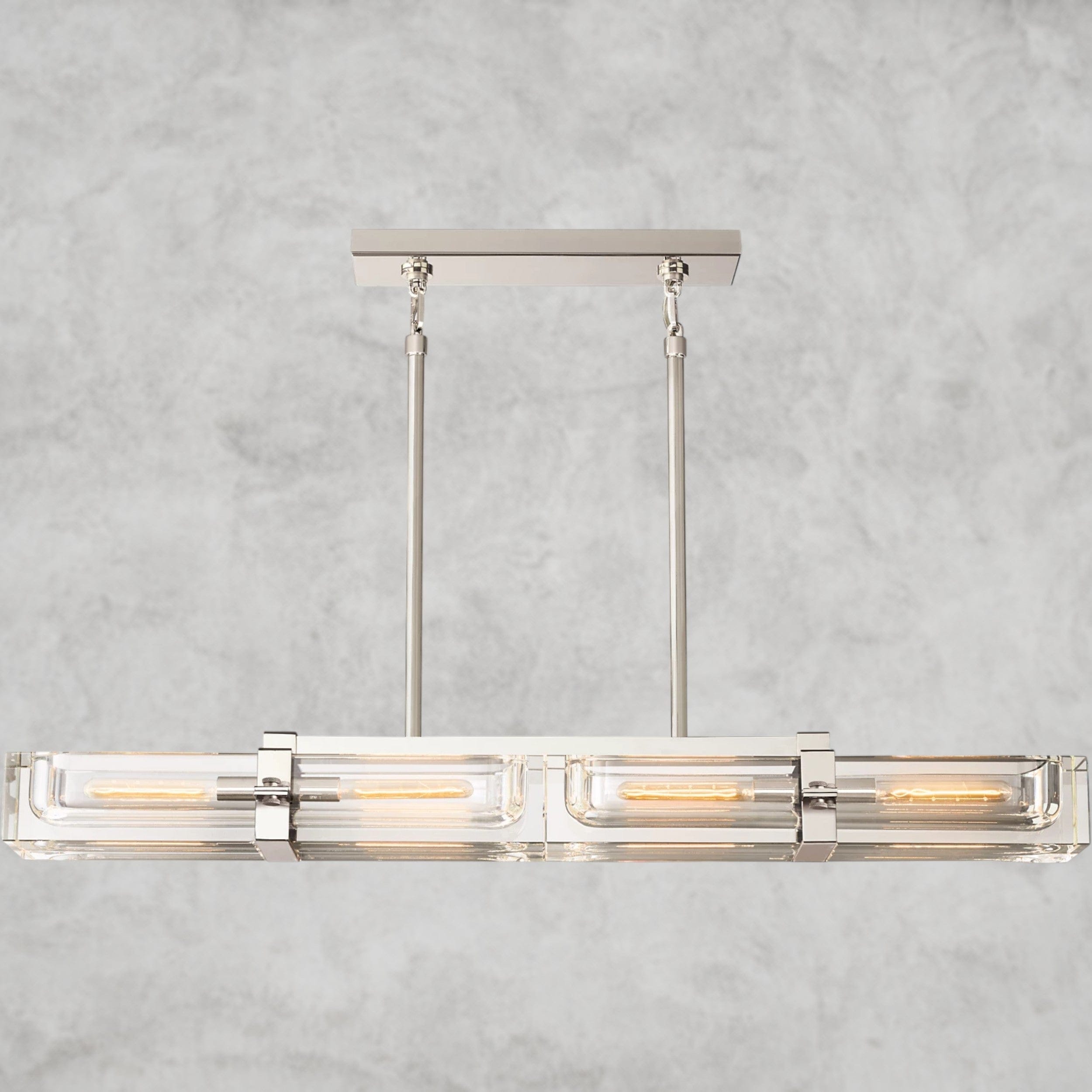 48" / Nickle Savile Linear Chandelier 24", 48", 72"