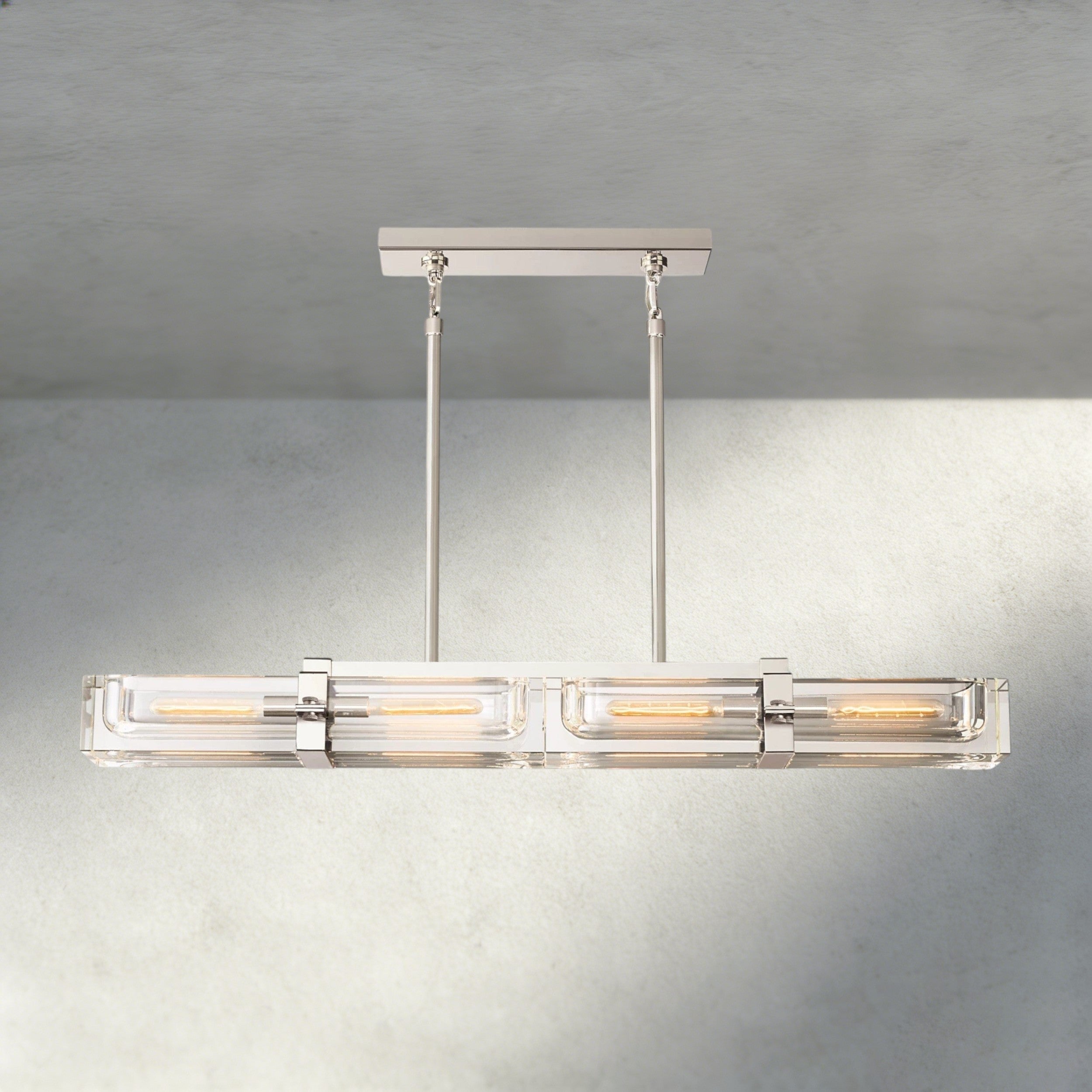 48" / Nickle Savile Linear Chandelier 24", 48", 72"