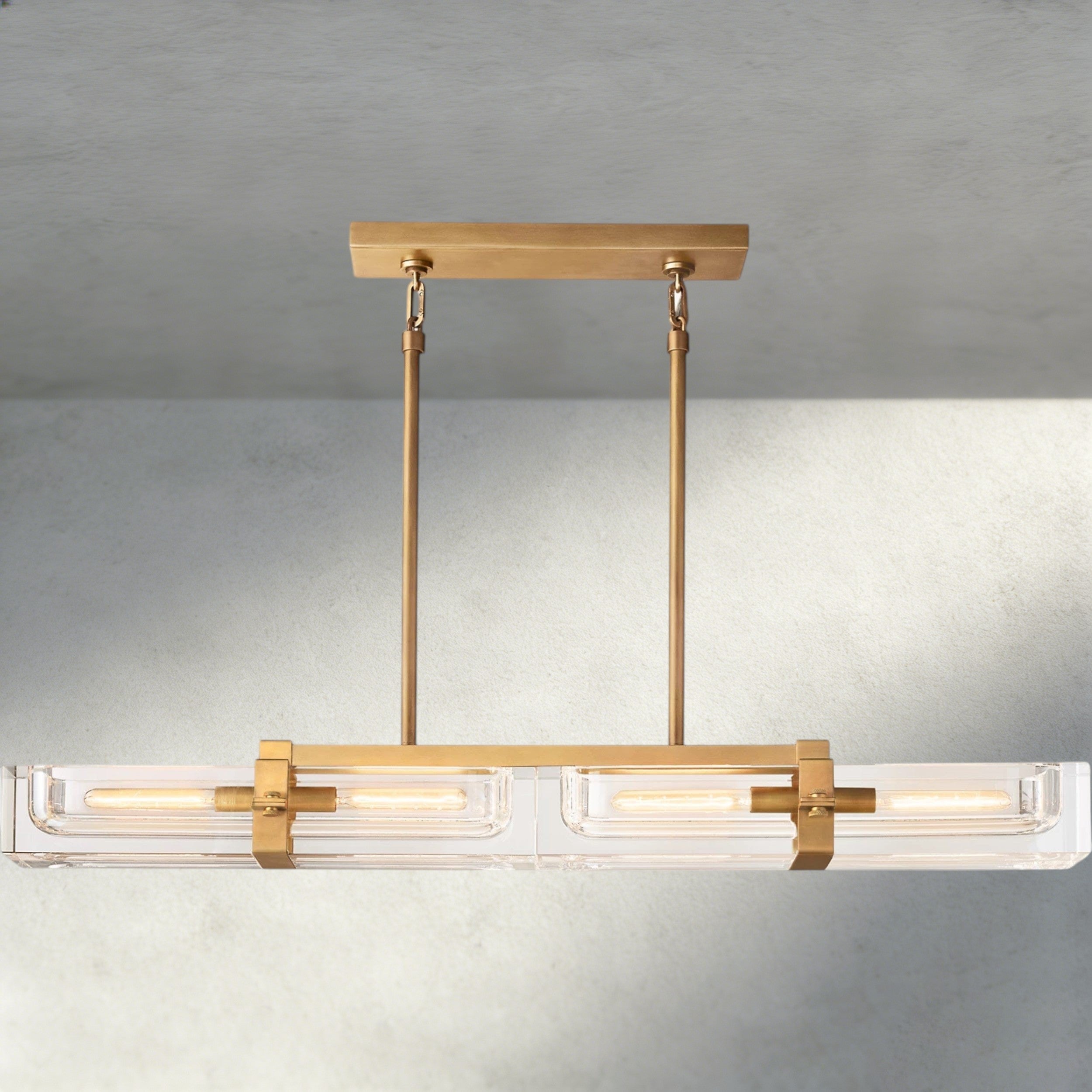 48" / Brass Savile Linear Chandelier 24", 48", 72"