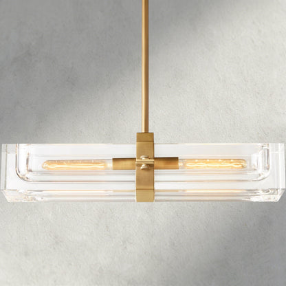 24" / Brass Savile Linear Chandelier 24", 48", 72"