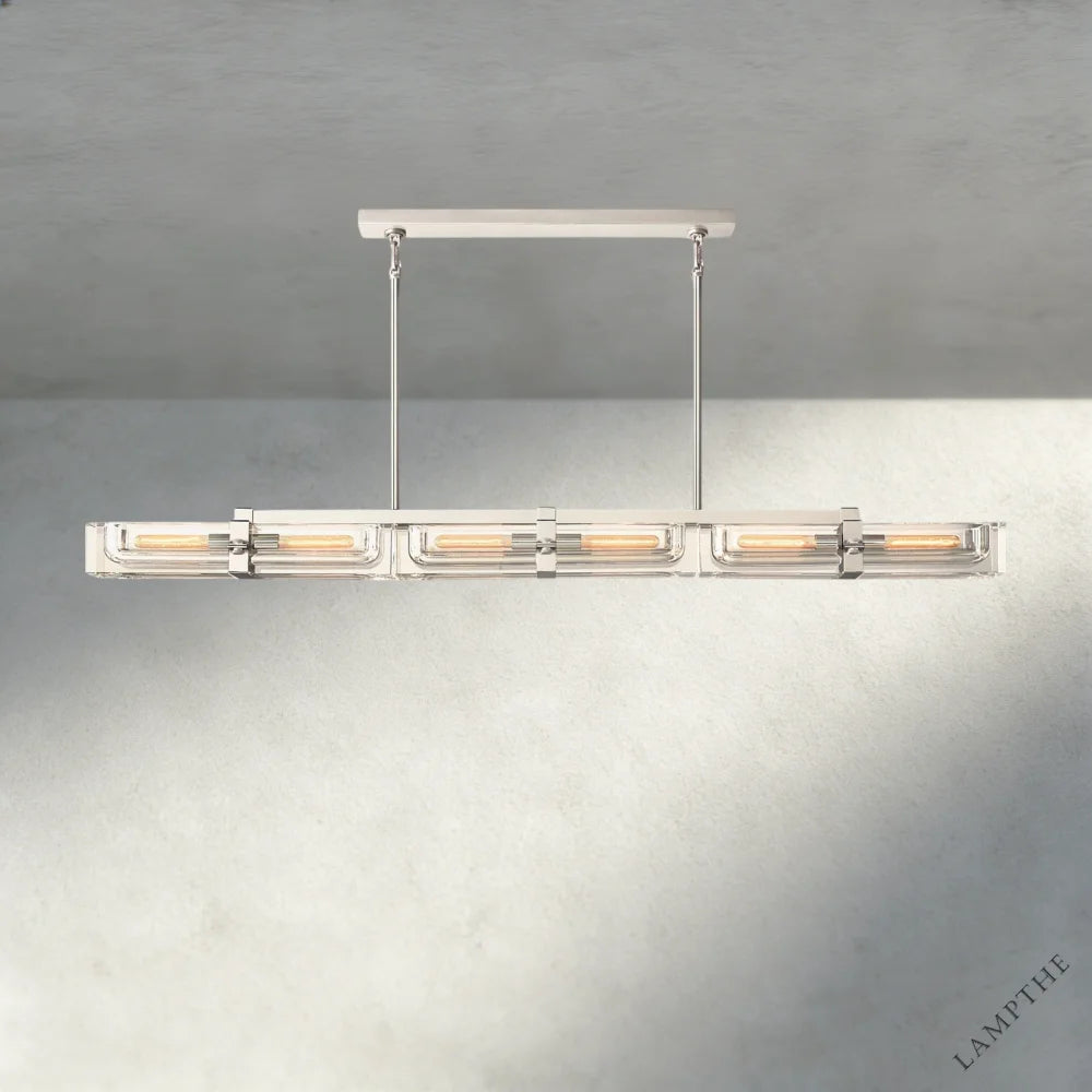 72" / Nickle Savile Linear Chandelier 24", 48", 72"