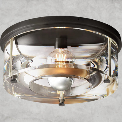 14" / Bronze Savile Round Flushmount 10", 12", 14"