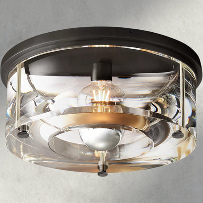 14" / Bronze Savile Round Flushmount 10", 12", 14"