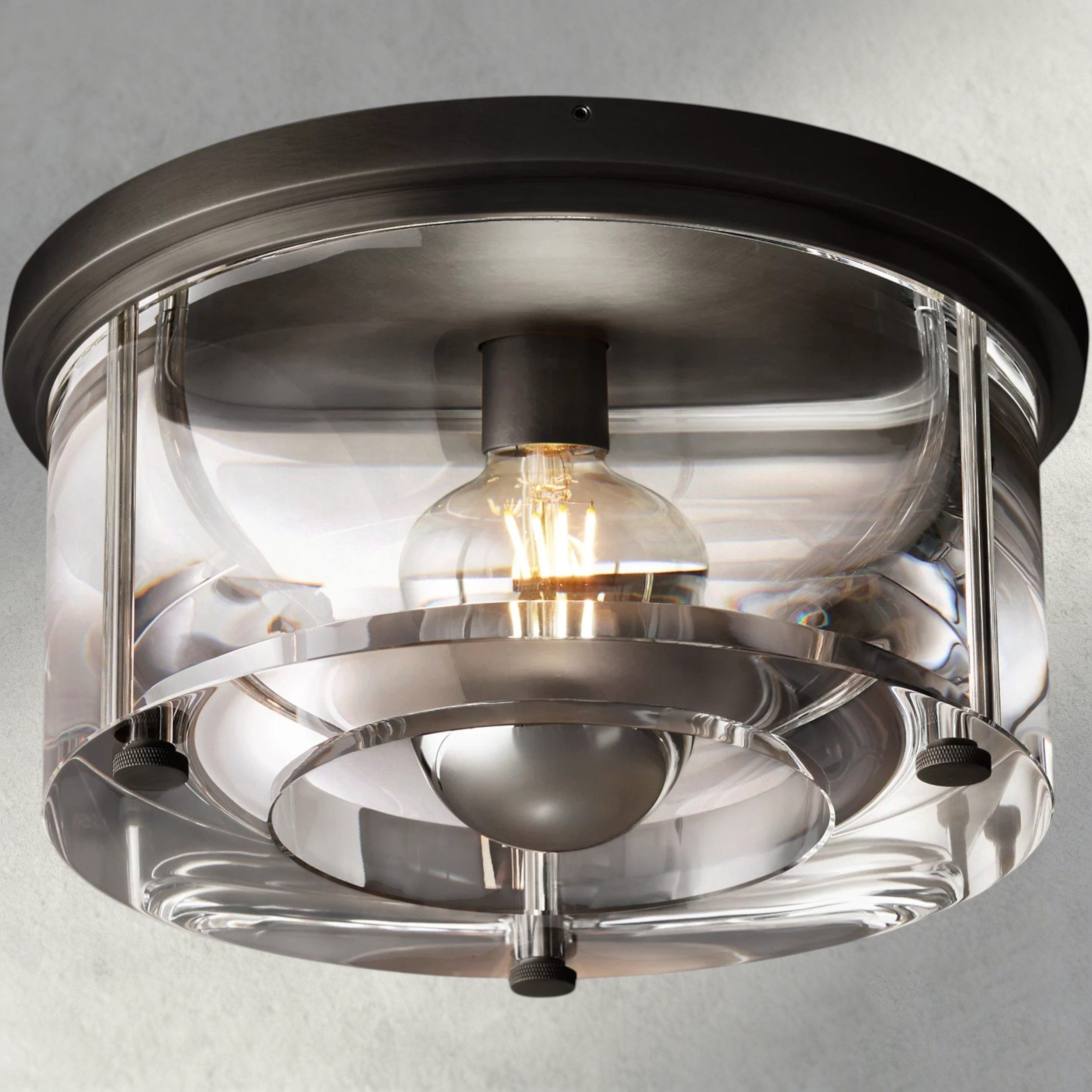 10" / Bronze Savile Round Flushmount 10", 12", 14"