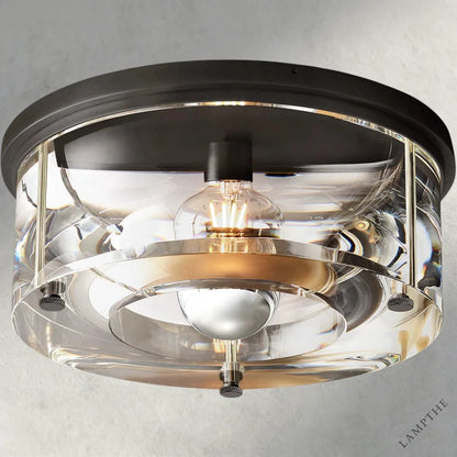 14" / Bronze Savile Round Flushmount 10", 12", 14"