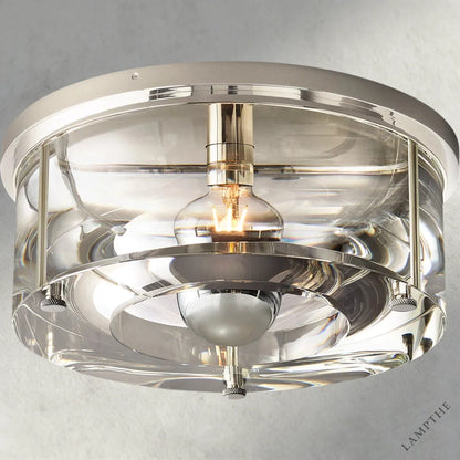 14" / Nickle Savile Round Flushmount 10", 12", 14"