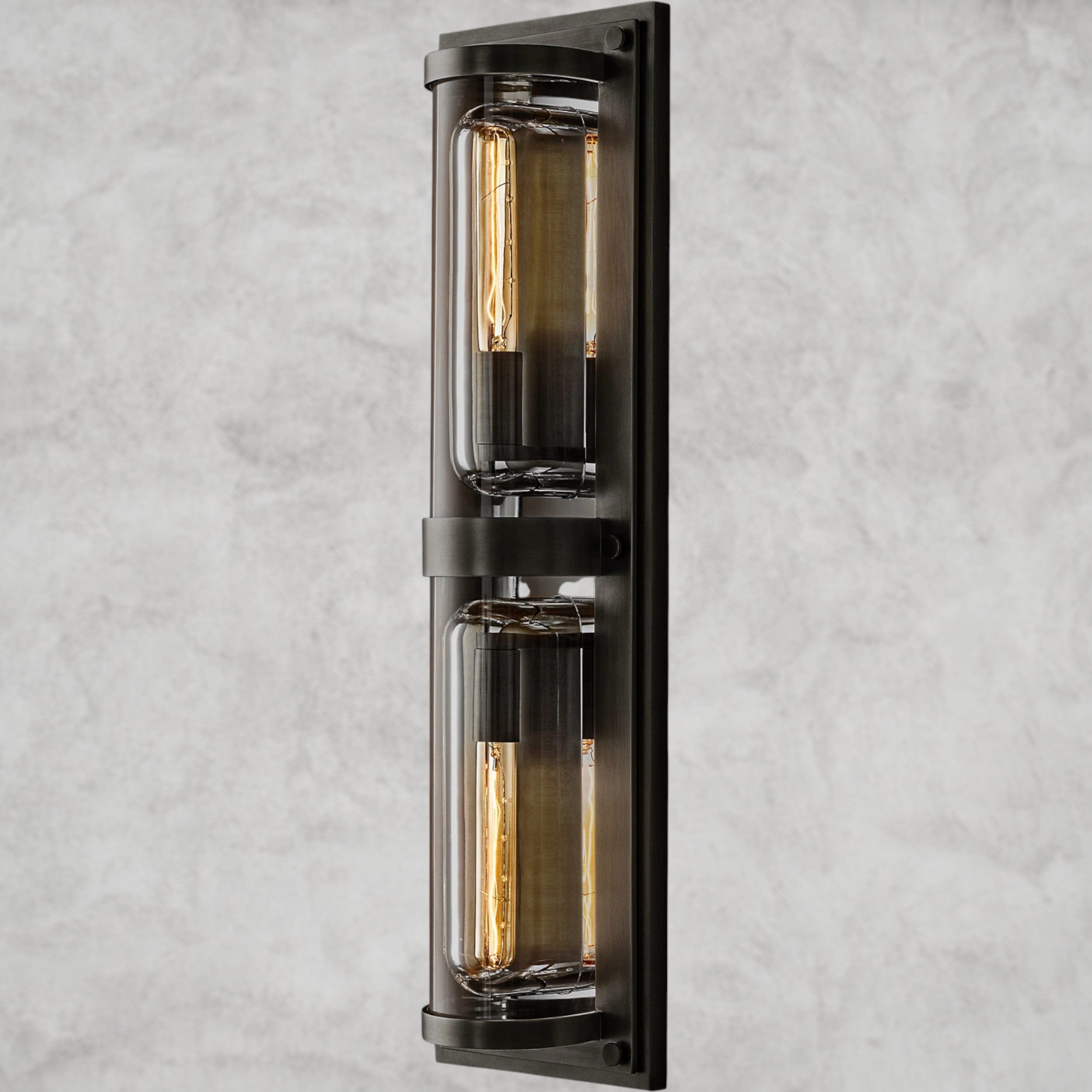 Bronze Savile Round Linear Sconce