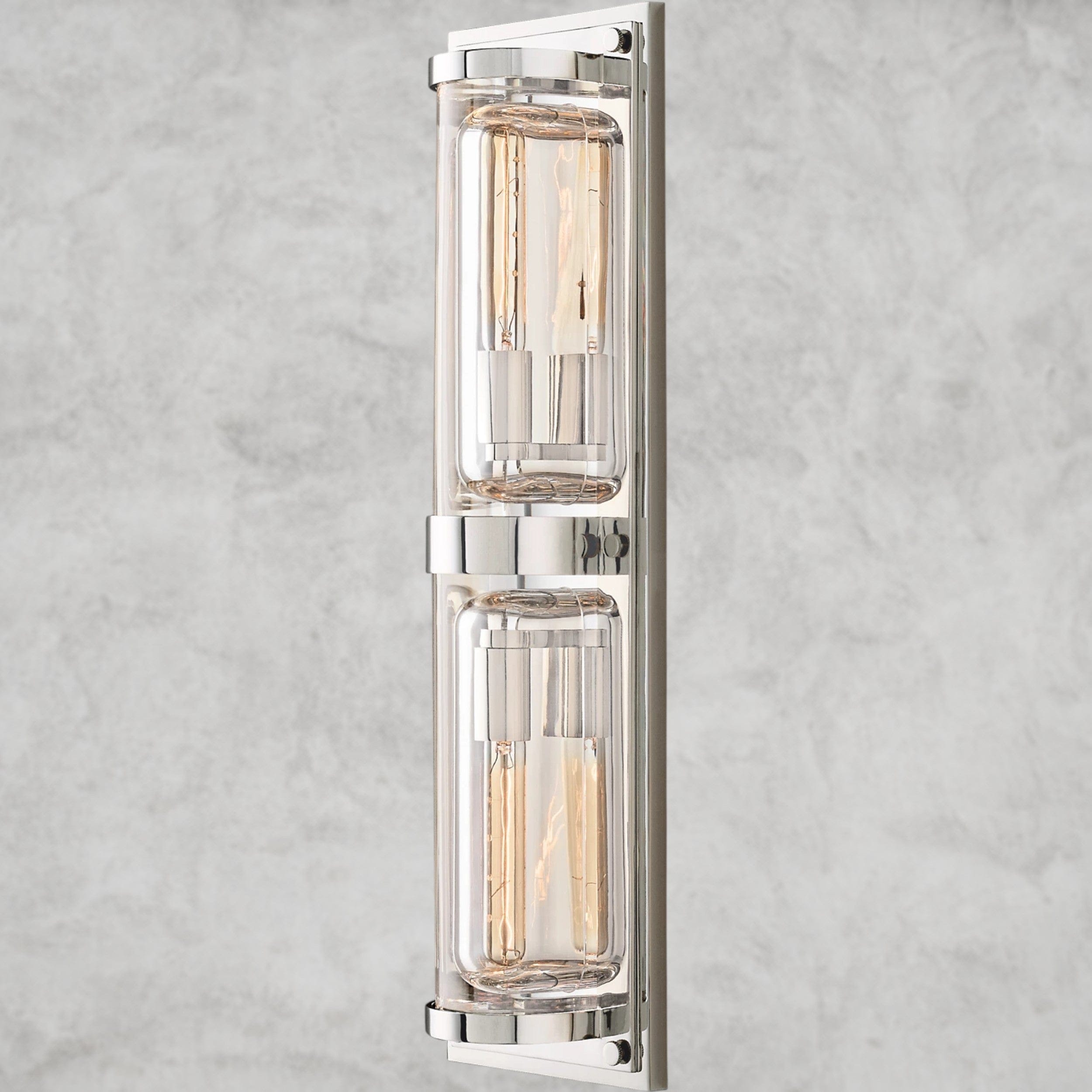 Nickle Savile Round Linear Sconce