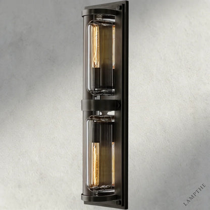 Bronze Savile Round Linear Sconce