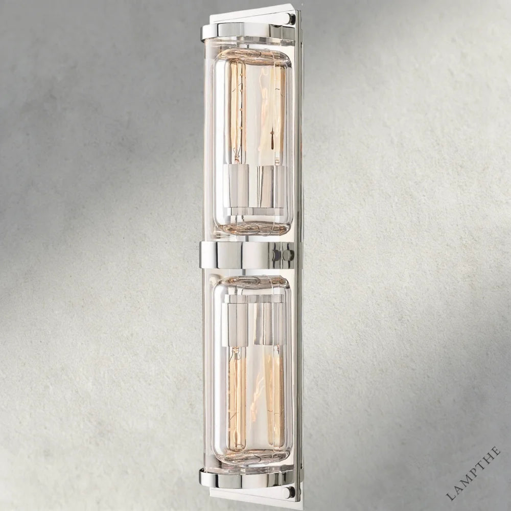 Nickle Savile Round Linear Sconce