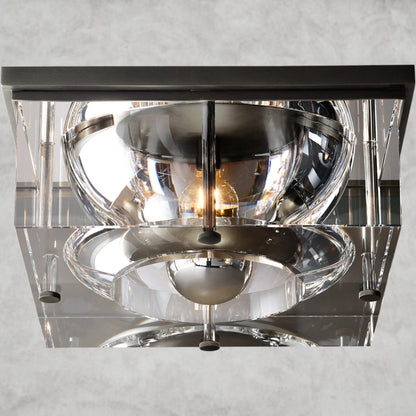 14" / Bronze Savile Square Flushmount 10", 12", 14"