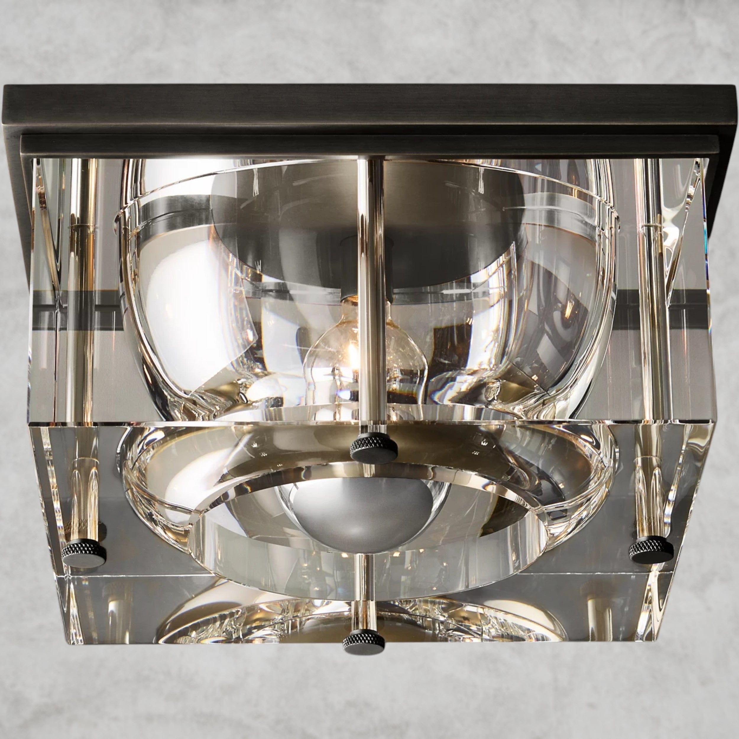 10" / Bronze Savile Square Flushmount 10", 12", 14"