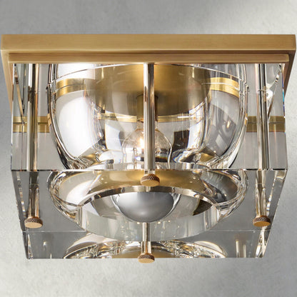 10" / Brass Savile Square Flushmount 10", 12", 14"