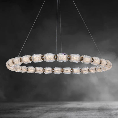 Brass / 28 Light-34"w Seduction Crystal Pendant