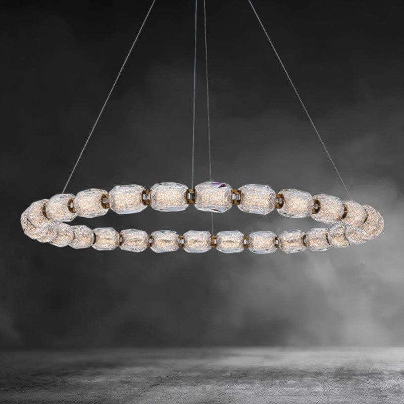 Brass / 28 Light-34"w Seduction Crystal Pendant