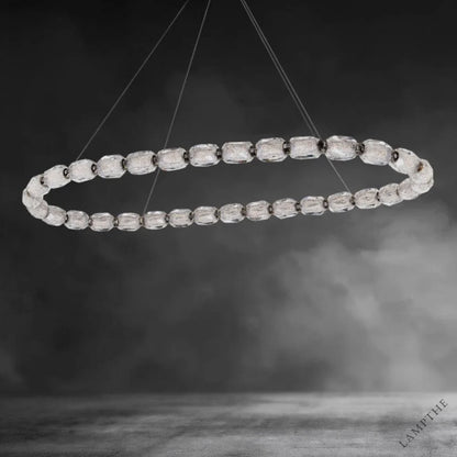Brass / 32 Light-46"w Seduction Crystal Pendant