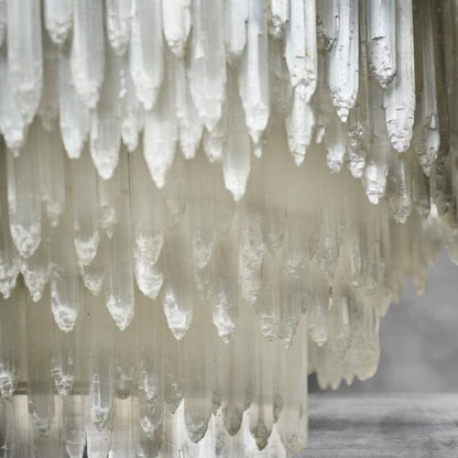 Selenite Layer Rectangular Pendant