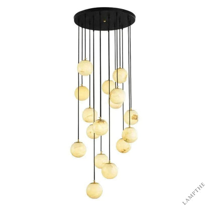 Share Alabaster Global Wavy Chandelier
