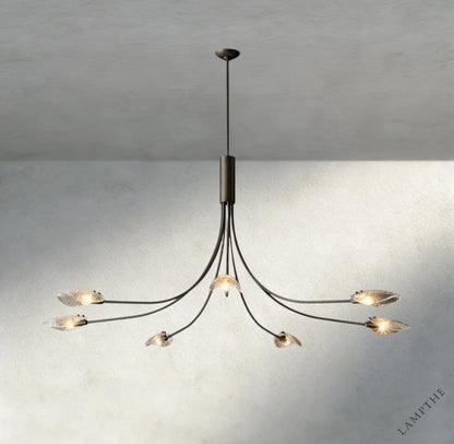 Shell Clear Glass Chandelier