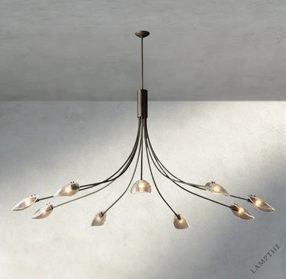 Shell Clear Glass Chandelier