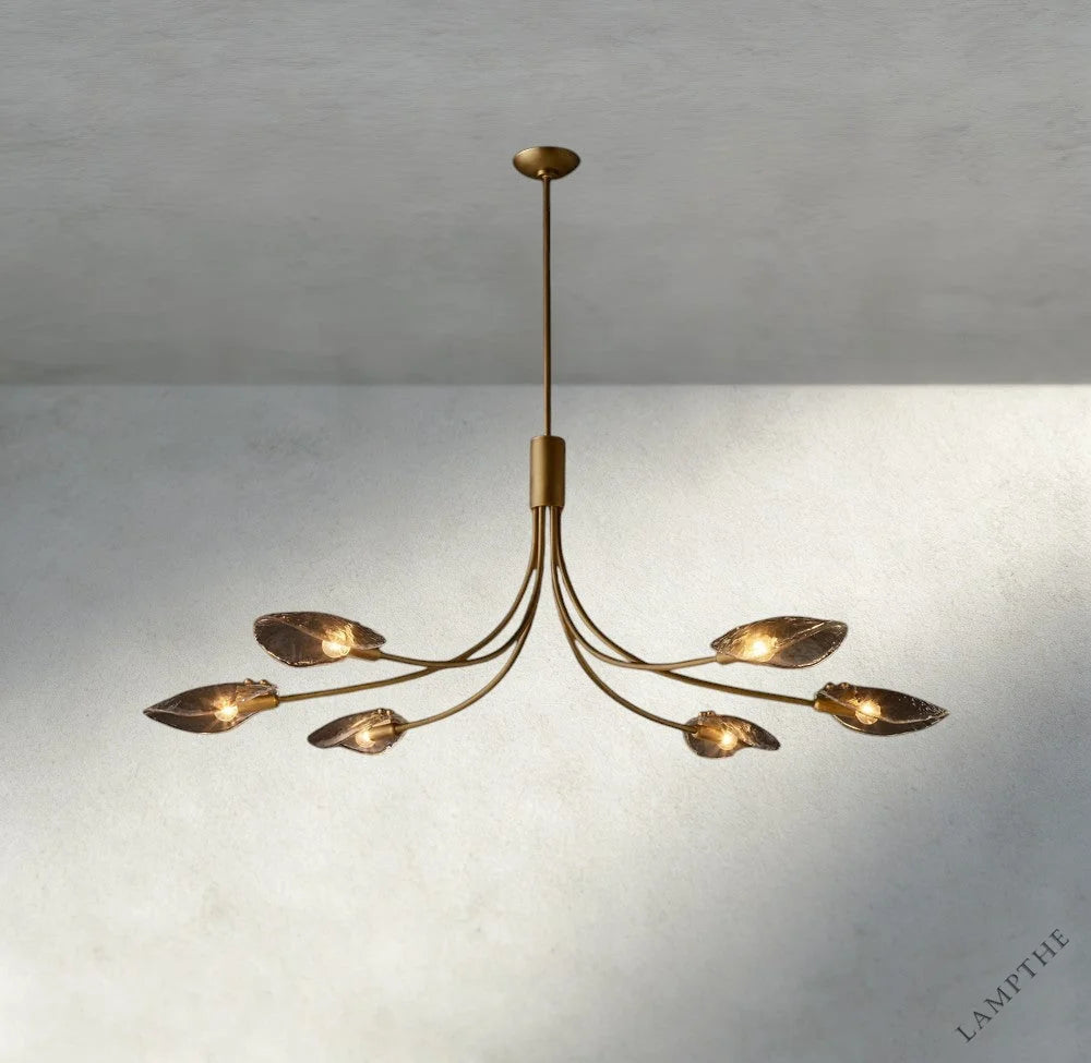 Shell Smoke Glass Chandelier