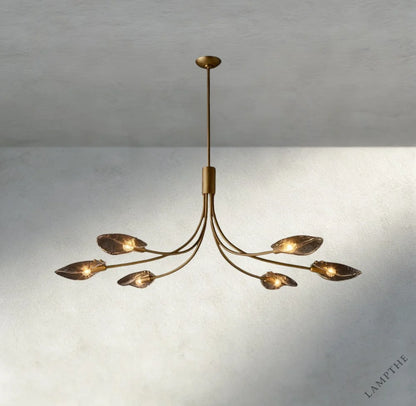 Shell Smoke Glass Chandelier