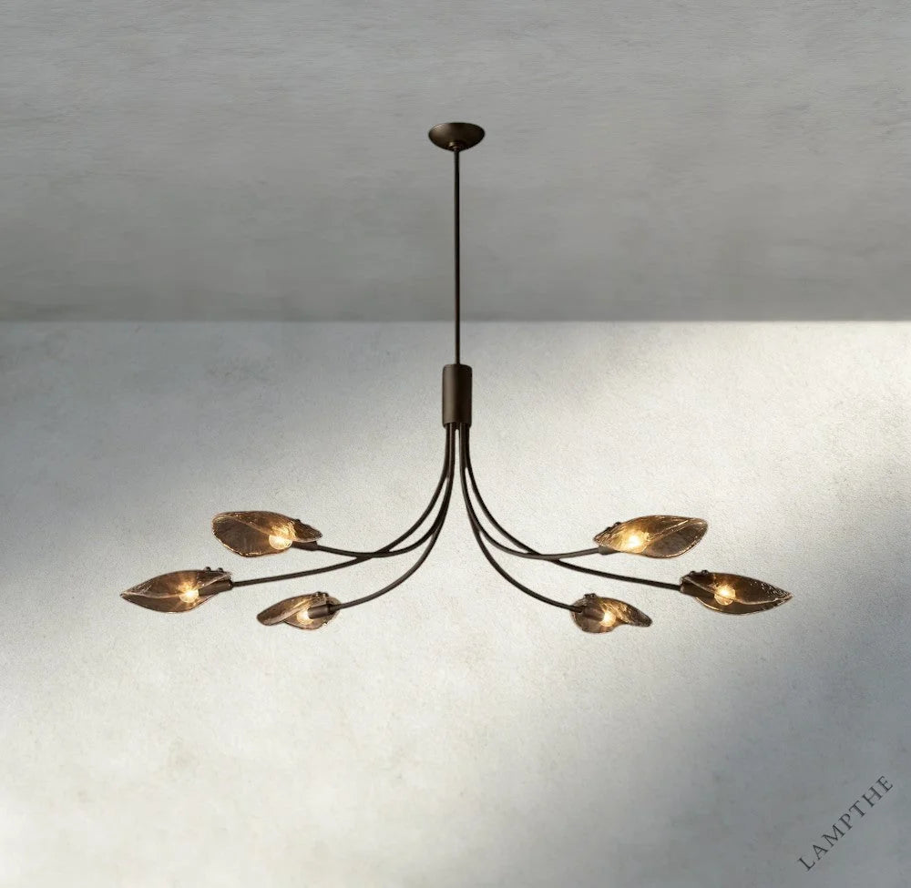 Shell Smoke Glass Chandelier