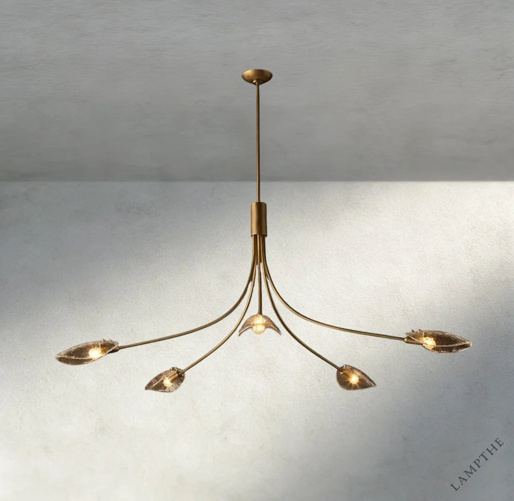 Shell Smoke Glass Chandelier