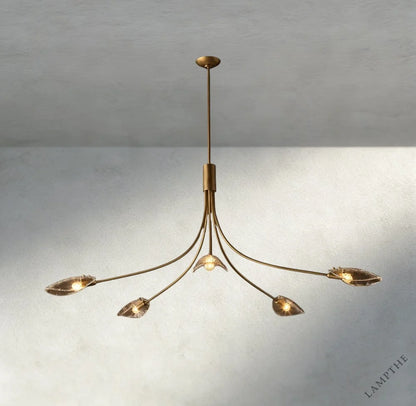 Shell Smoke Glass Chandelier