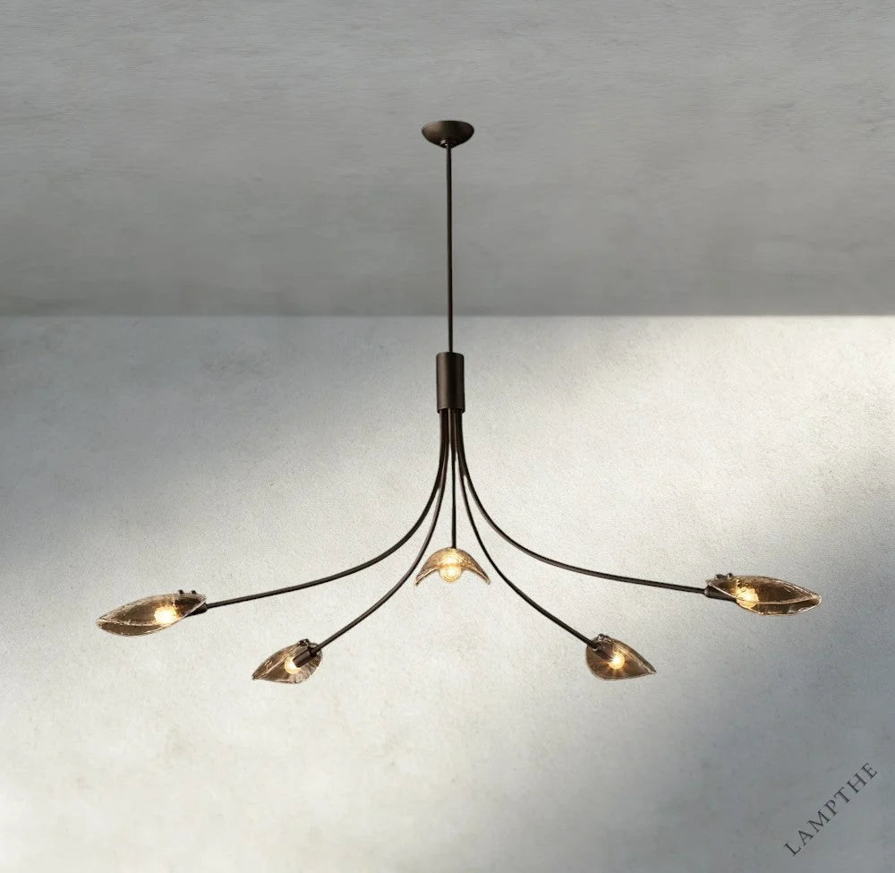 Shell Smoke Glass Chandelier