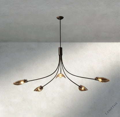 Shell Smoke Glass Chandelier