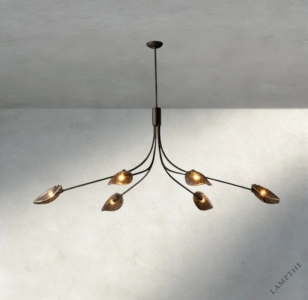 Shell Smoke Glass Chandelier