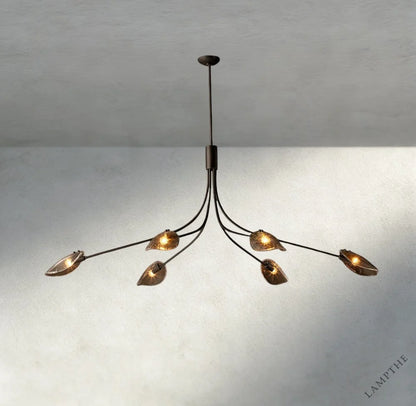 Shell Smoke Glass Chandelier