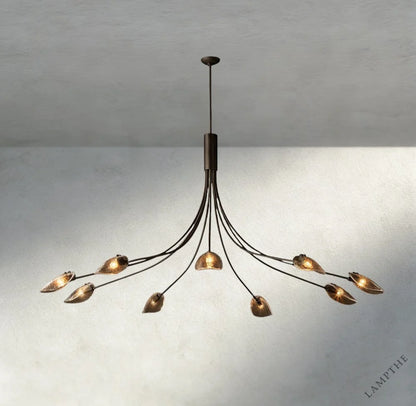 Shell Smoke Glass Chandelier