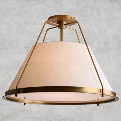 21" / Brass Shelton Flush Mount 15", 21"