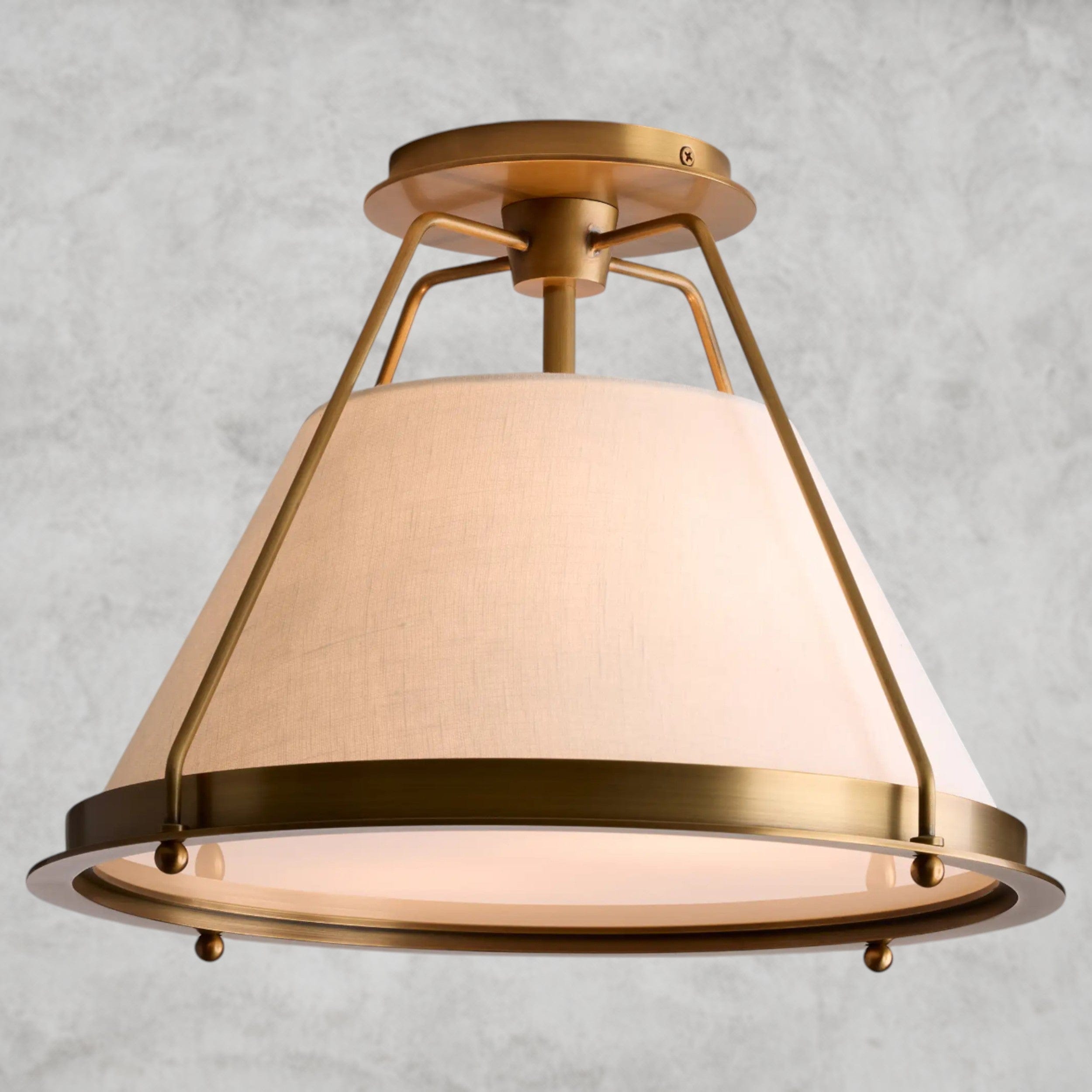 15" / Brass Shelton Flush Mount 15", 21"