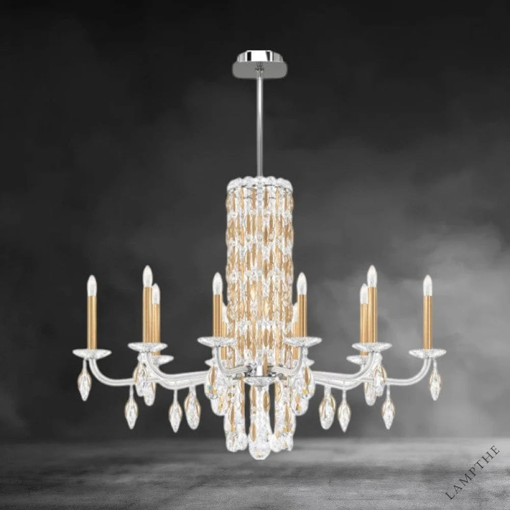 Heirloom Gold / Crystal Heritage Crystal Siena 10 lights Crystal Chandelier 40"