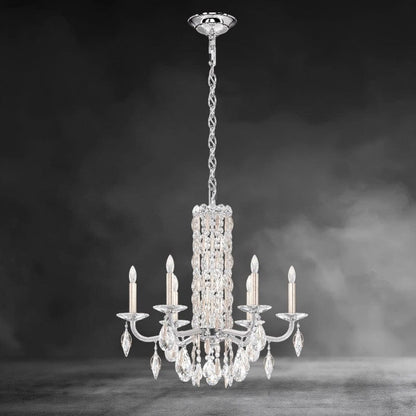 Stainless Steel / Crystal Heritage Crystal Siena 6-light Crystal Chandelier 24"