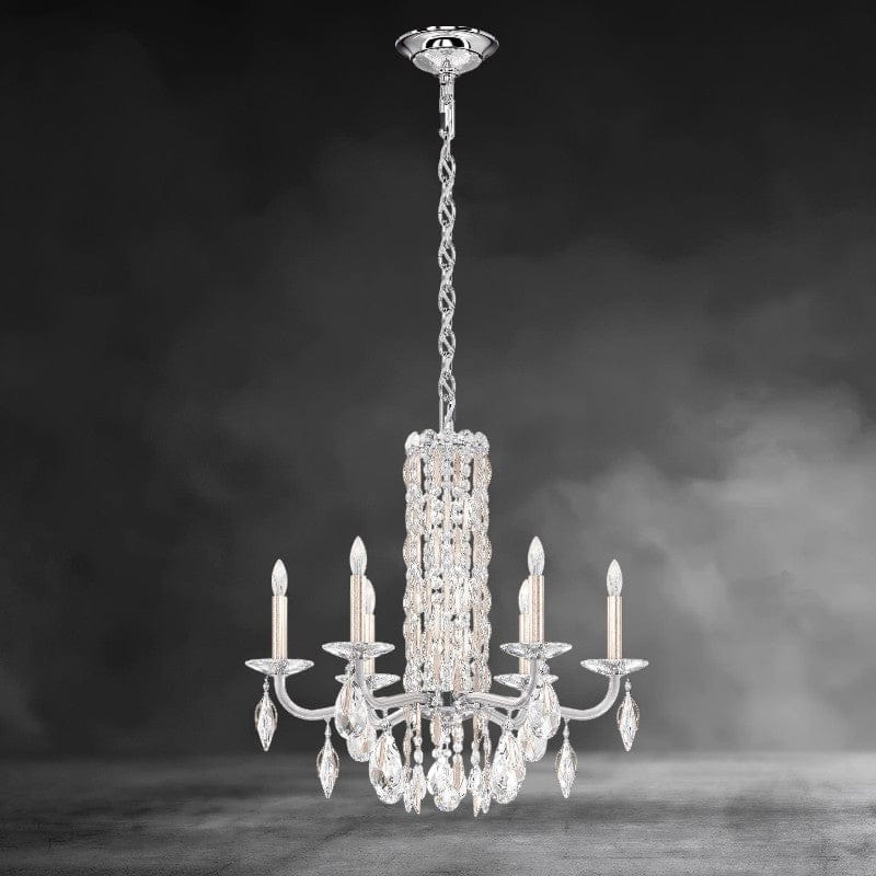 Stainless Steel / Crystal Heritage Crystal Siena 6-light Crystal Chandelier 24"