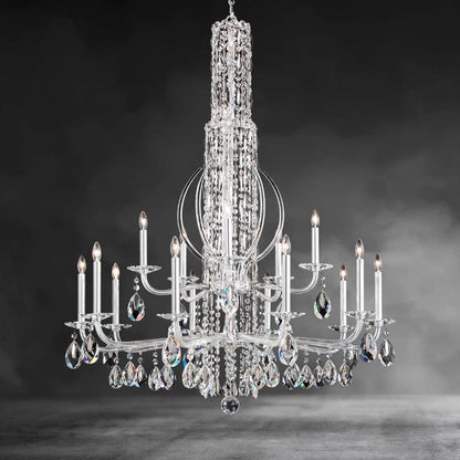 Stainless Steel / Crystal Heritage Crystal Siena Crystal Chandelier 40"
