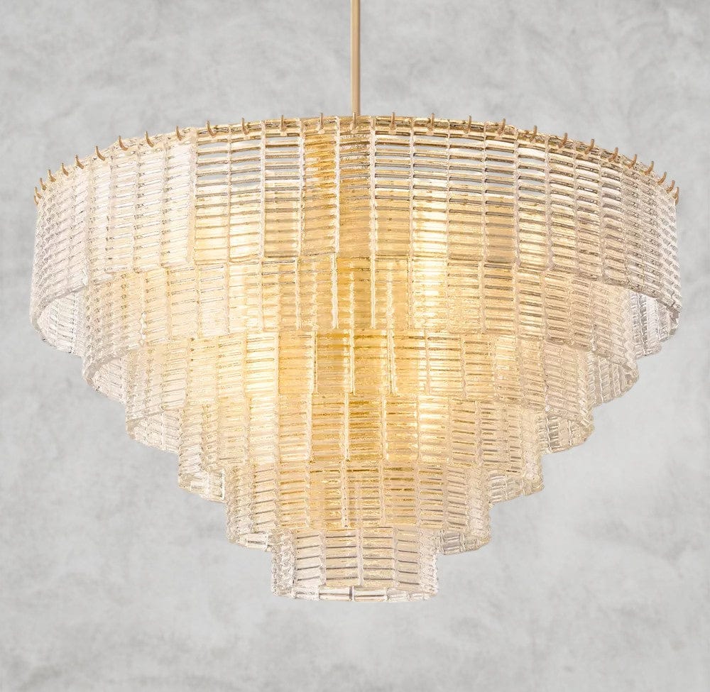 41" / Brass Sirene Clear Glass Round Chandelier 41", 52", 65"