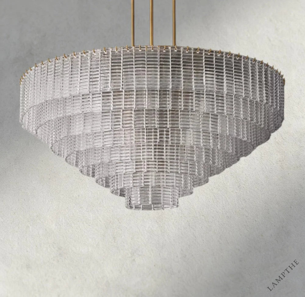 Sirene Clear Glass Round Chandelier 41", 52", 65"